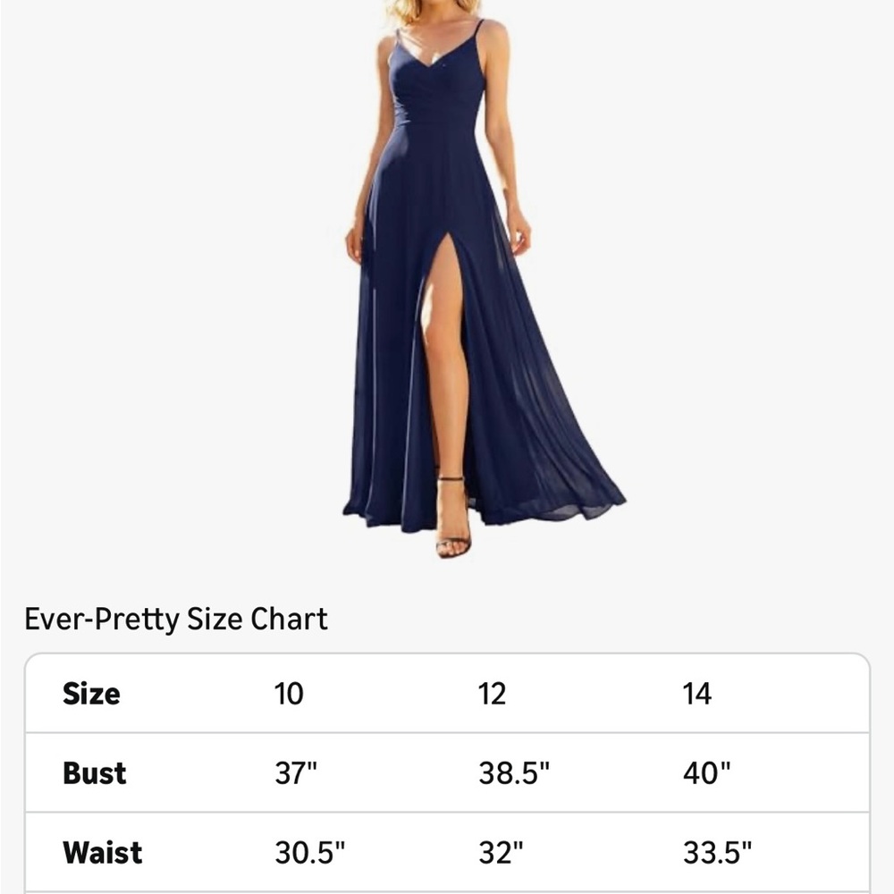 Ever Pretty Navy Blue Draped V-Neck Maxi Dress - Picture 8 of 10